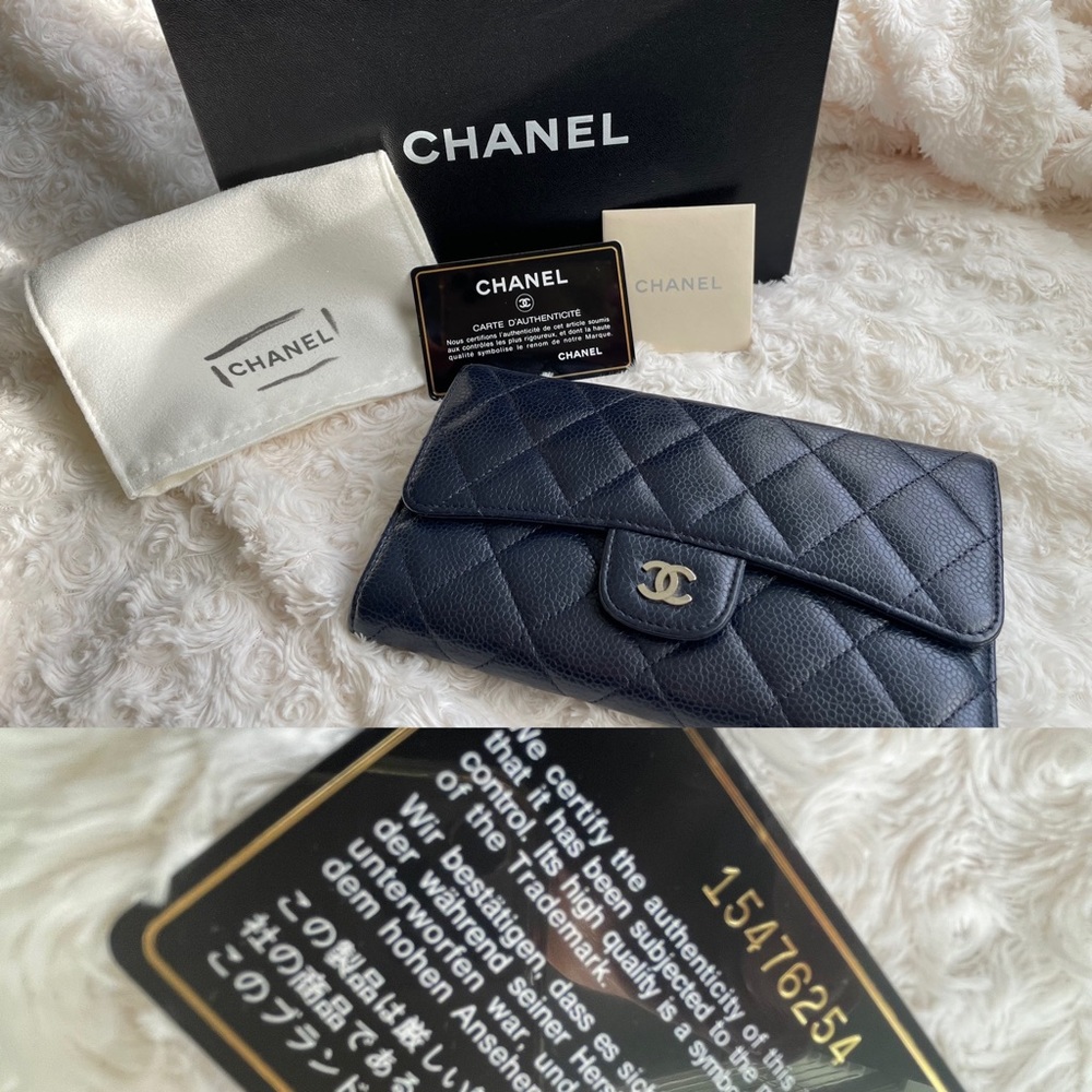 CHANEL - Classic Flap Wallet - Blue